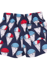 Pink Chicken swim trunk navy snow cones