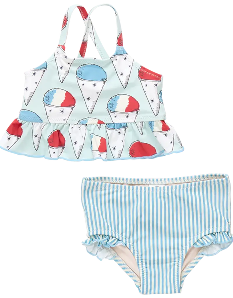 Pink Chicken joy tankini snow cones