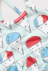 Pink Chicken joy tankini snow cones