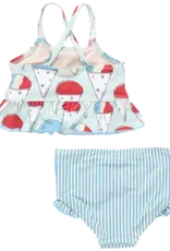 Pink Chicken joy tankini snow cones
