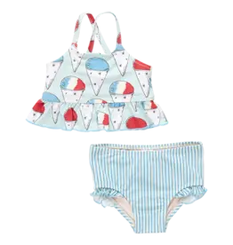 Pink Chicken baby girls joy tankini snow cones