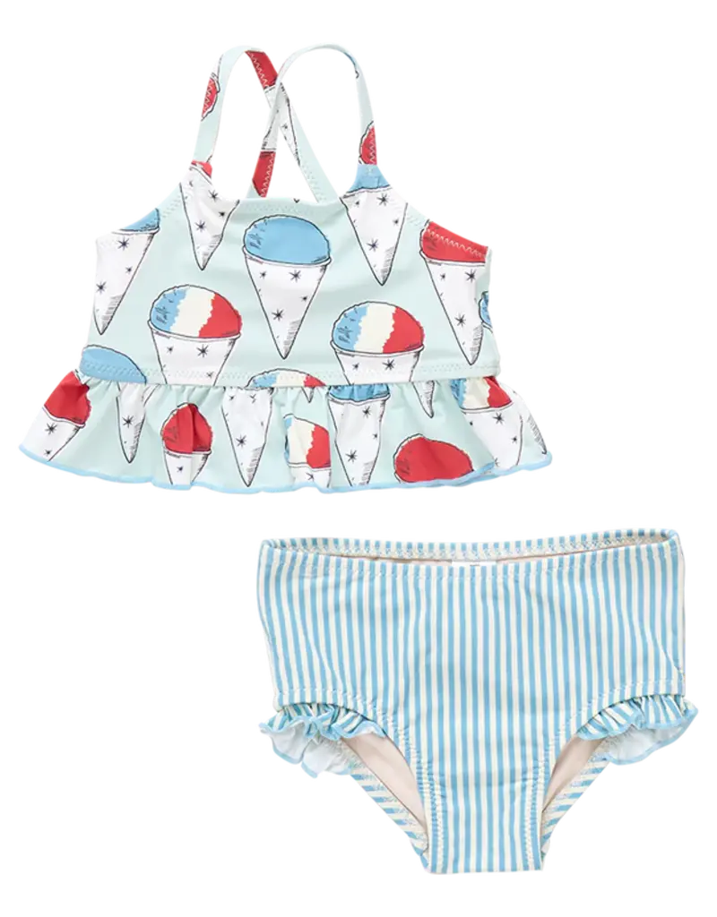 Pink Chicken baby girls joy tankini snow cones