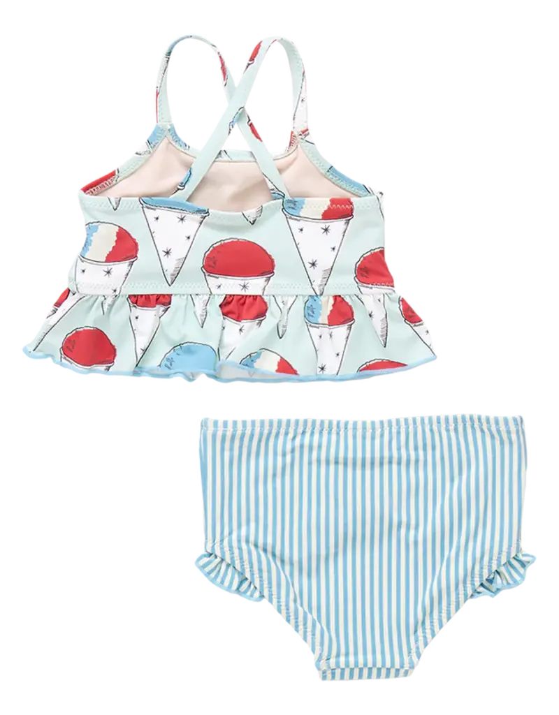 Pink Chicken baby girls joy tankini snow cones