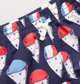 Pink Chicken SALE baby boys swim trunk navy snow cones