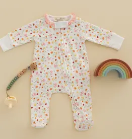 Magnolia Baby Bugs Blossoms Ruffle Zipper Footie IV