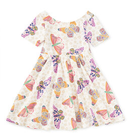 Tea Collection Twist Back Ballet Dress Jaguar Spot Butterflies