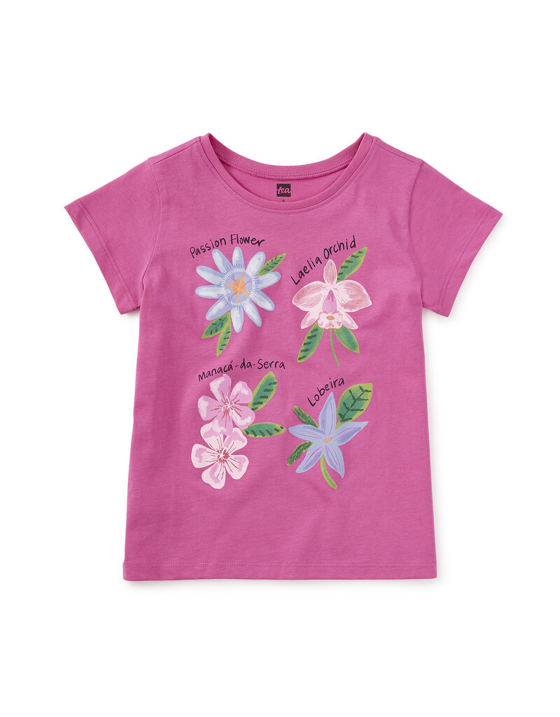 Tea Collection Orchid Discovery Graphic Tee Carousel Pink