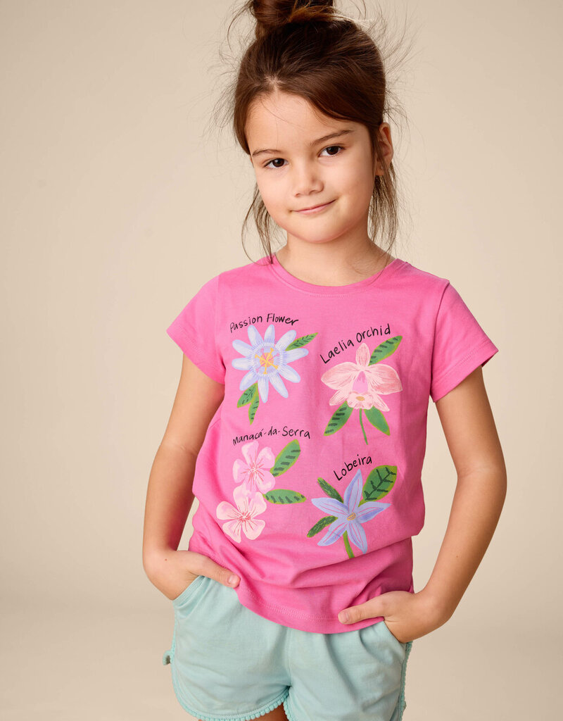 Tea Collection Orchid Discovery Graphic Tee Carousel Pink