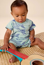 Tea Collection Pocket Shortie Romper Brazilian Killifish