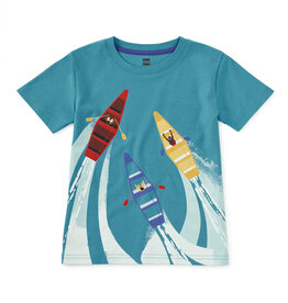Tea Collection COSTA VERDE KAYAKERS GRAPHIC TEE BONDI BLUE