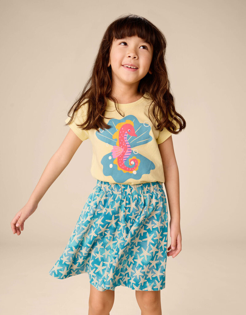 Tea Collection Seahorse and Pearls Graphic Tee