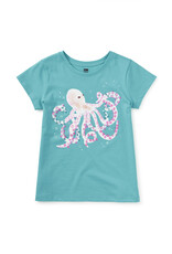 Tea Collection Octopus Samba Graphic Tee Cyan
