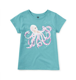 Tea Collection Octopus Samba Graphic Tee Cyan