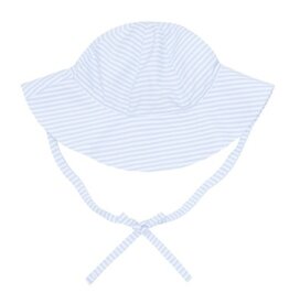 Minnow powder blue stripe sun hat