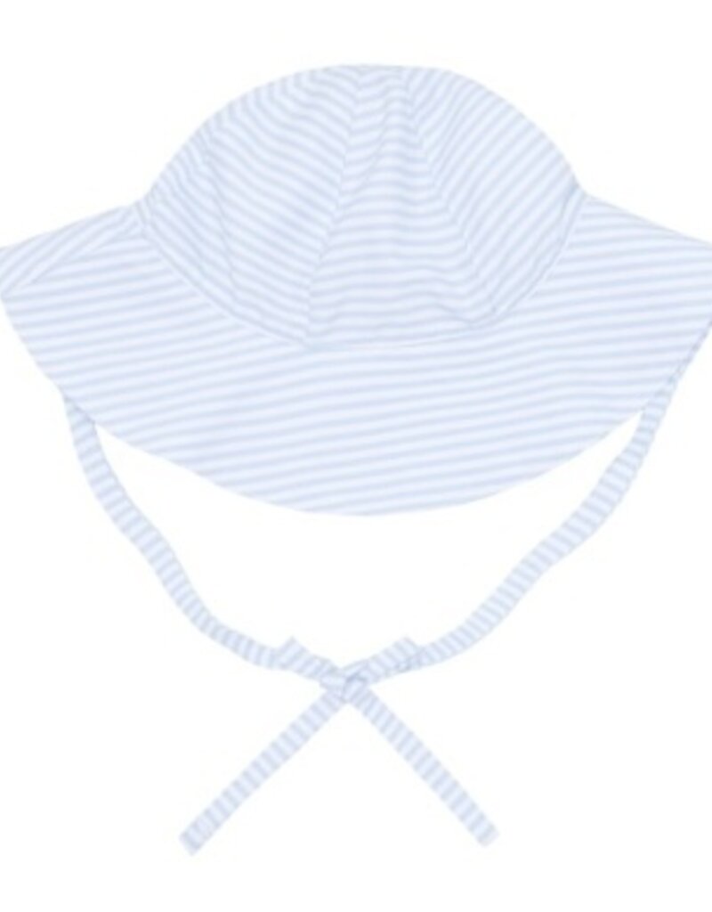 Minnow powder blue stripe sun hat
