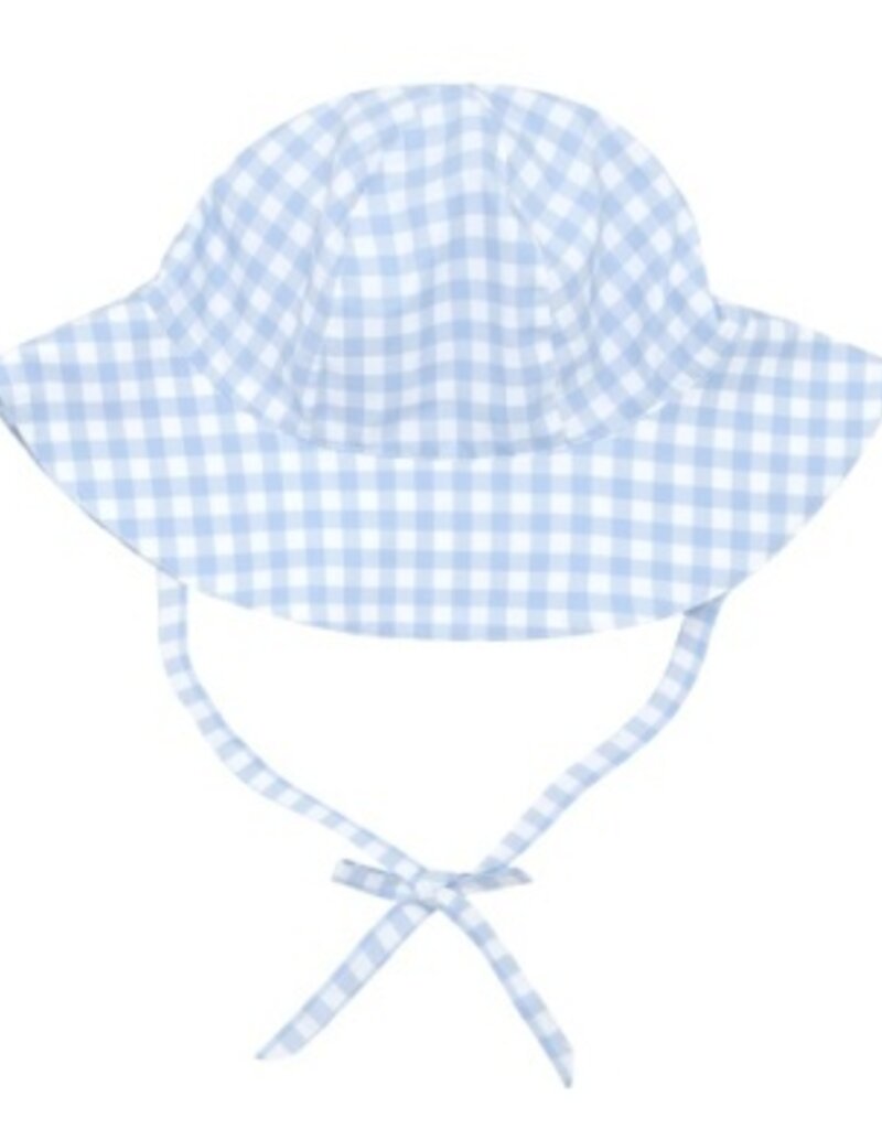 Minnow oasis blue gingham sun hat