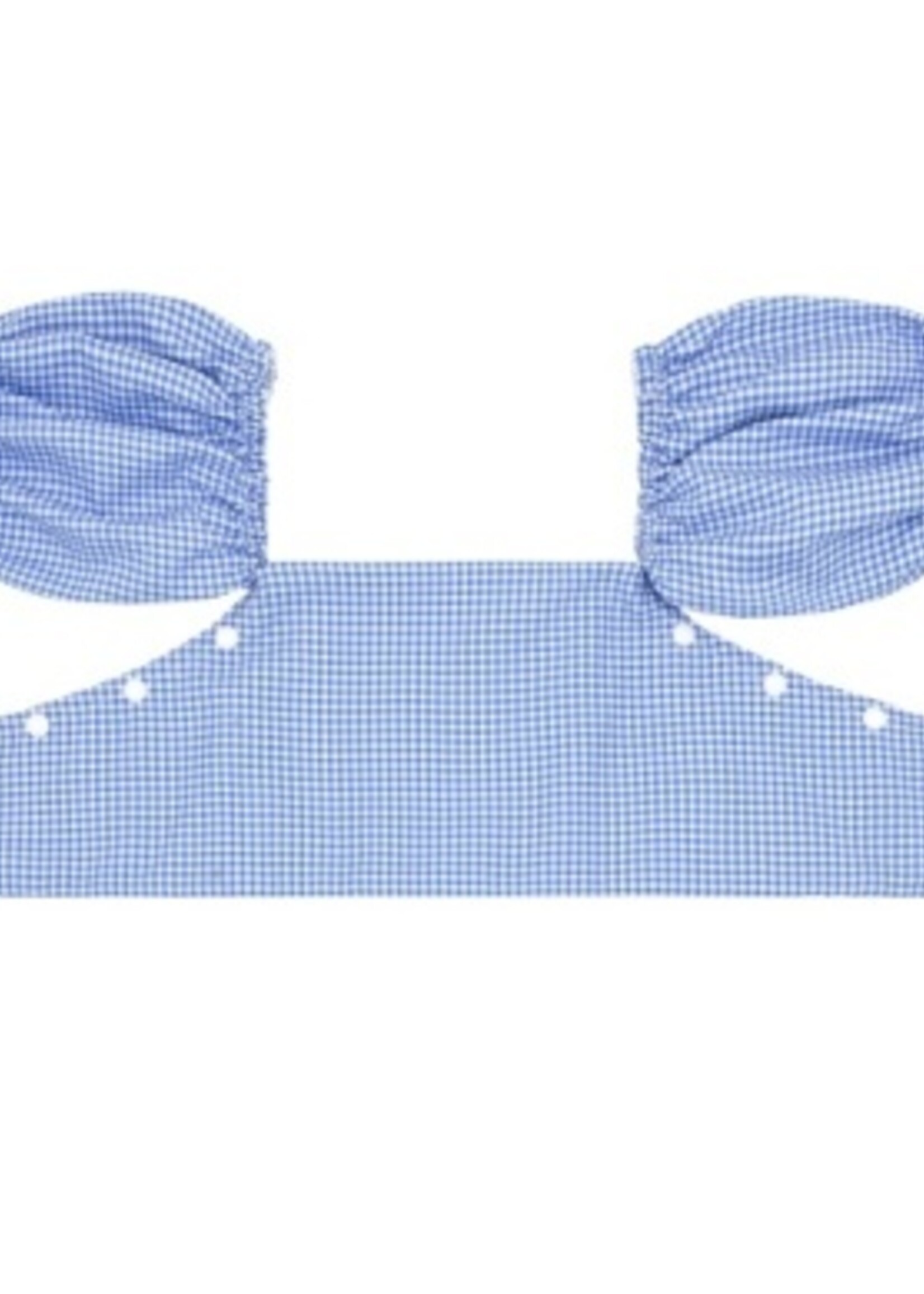 Minnow blue micro gingham puddle jumper
