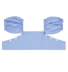 Minnow blue micro gingham puddle jumper