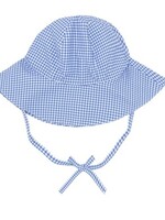 Minnow baby blue micro gingham sun hat