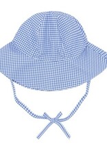 Minnow baby blue micro gingham sun hat