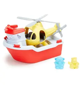 Green Toys Rescue Boat & Helicopter