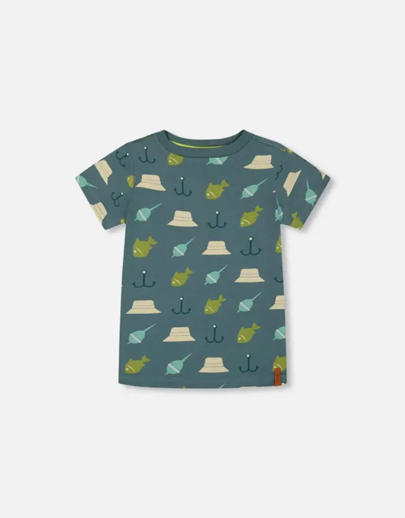 Deux par Deux Organic Jersey Tee Going Fishing