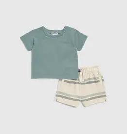 Splendid CHARLIE STRIPE SHORT SET SAGE