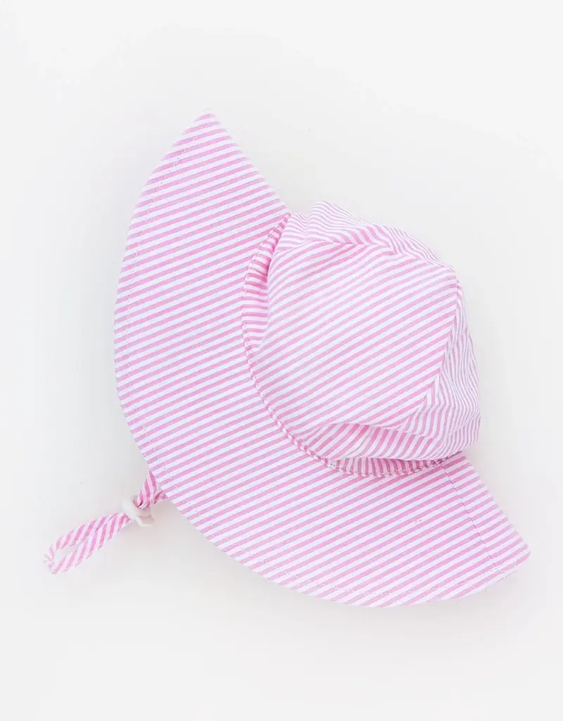 Pink Seersucker Sunhat