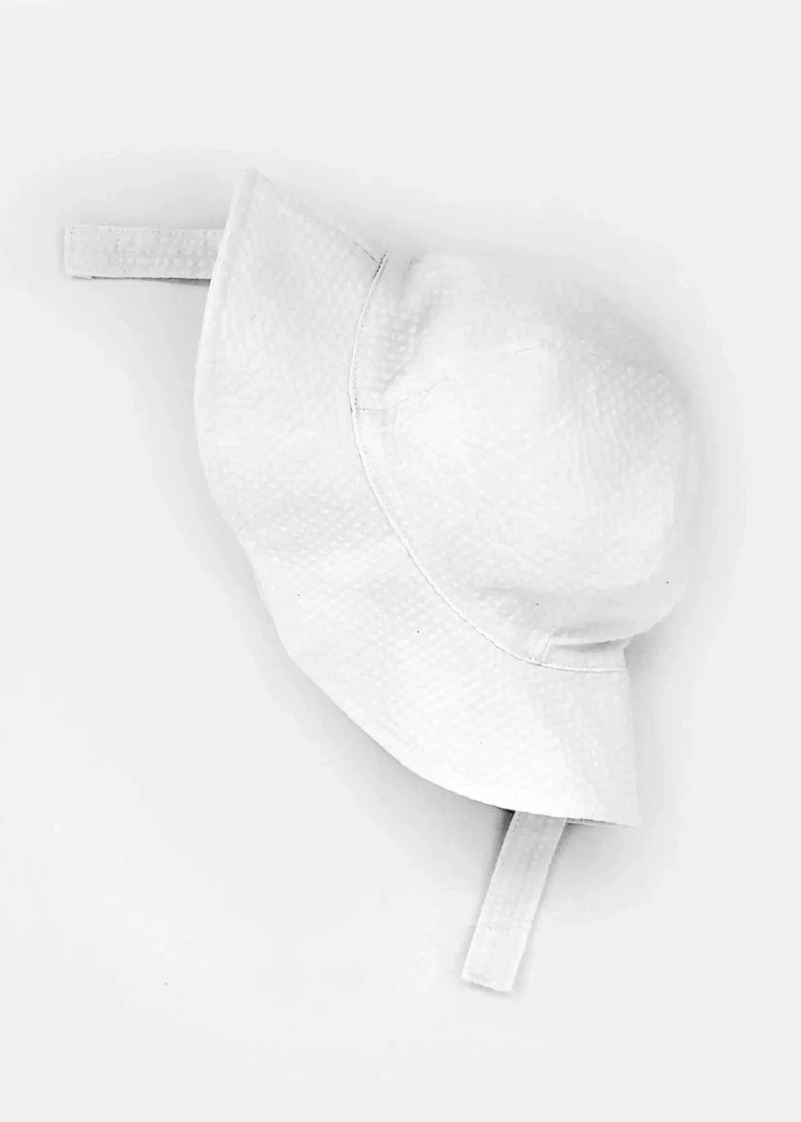 White Seersucker Sunhat