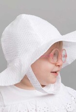 White Seersucker Sunhat