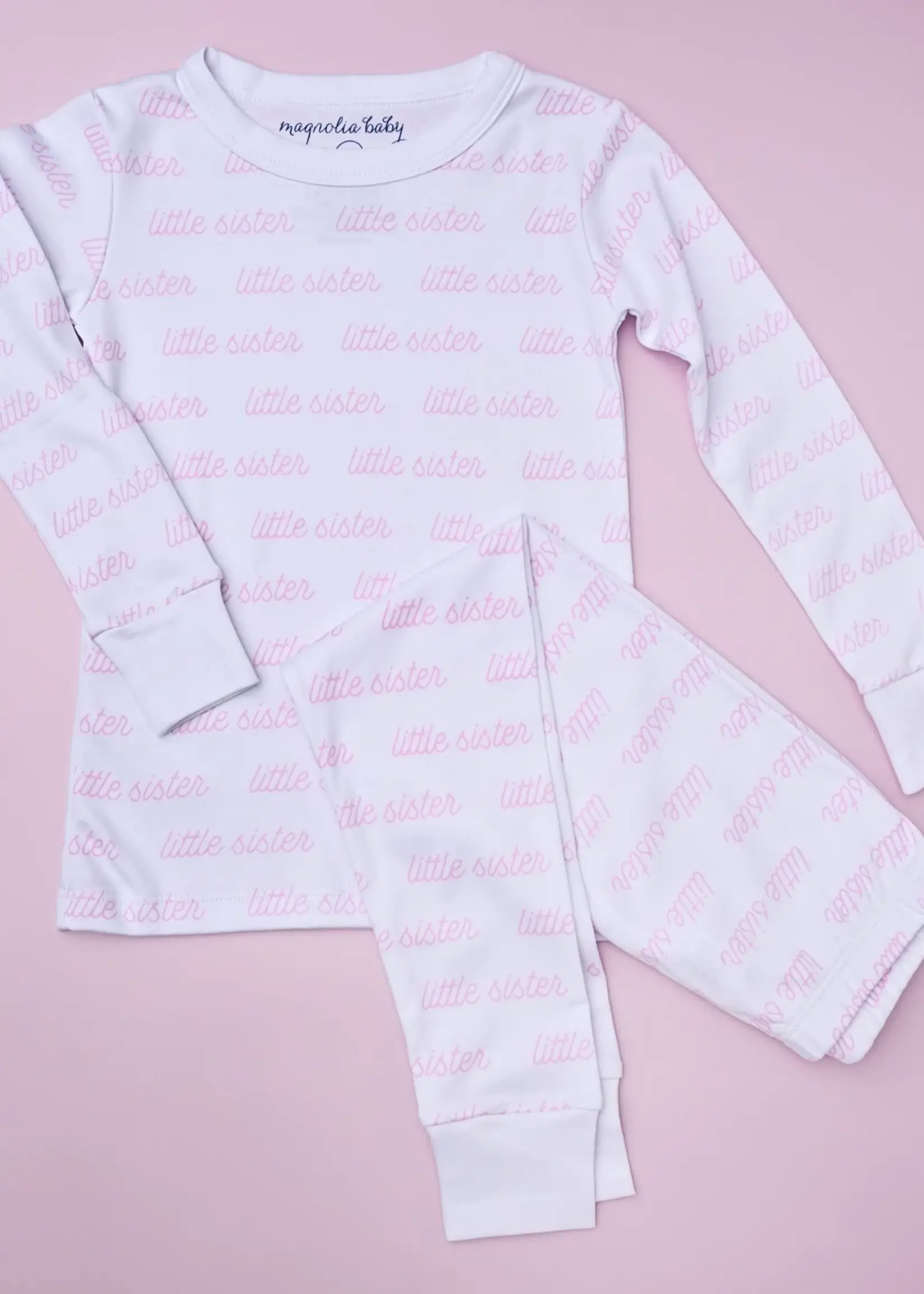 Magnolia Baby Little Sister Printed Long Pajamas Pink