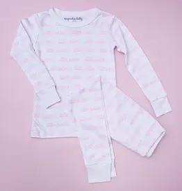 Magnolia Baby Little Sister Printed Long Pajamas Pink