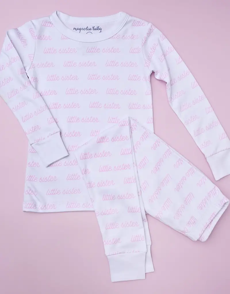 Magnolia Baby Little Sister Printed Long Pajamas Pink
