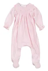 Magnolia Baby Amelias Classic Solid Pink Bishop Footie