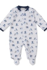 Kissy Kissy Puppy Park Fun Blue Footie w/Zip