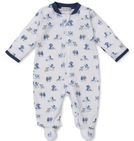 Kissy Kissy Puppy Park Fun Blue Footie w/Zip
