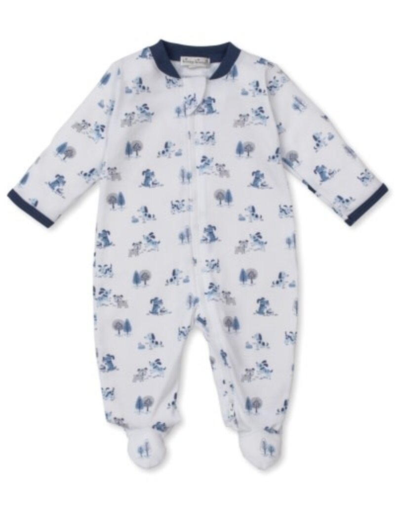 Kissy Kissy Puppy Park Fun Blue Footie w/Zip