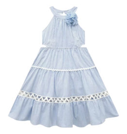 Milon SALE Light Blue Eyelet Detail Dress