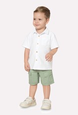 Milon White Shirt w/Moss Green Shorts