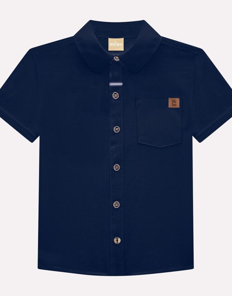 Milon S/S Navy Shirt w/Cream Short Set