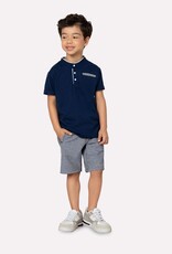 Milon Navy Tee w/Stripe Short Set