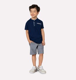 Milon Navy Tee w/Stripe Short Set