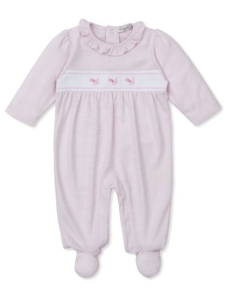 Kissy Kissy Classic Treasure Hand Emb Dog Applique Footie Pk Stripe