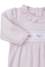 Kissy Kissy Classic Treasure Hand Emb Dog Applique Footie Pk Stripe