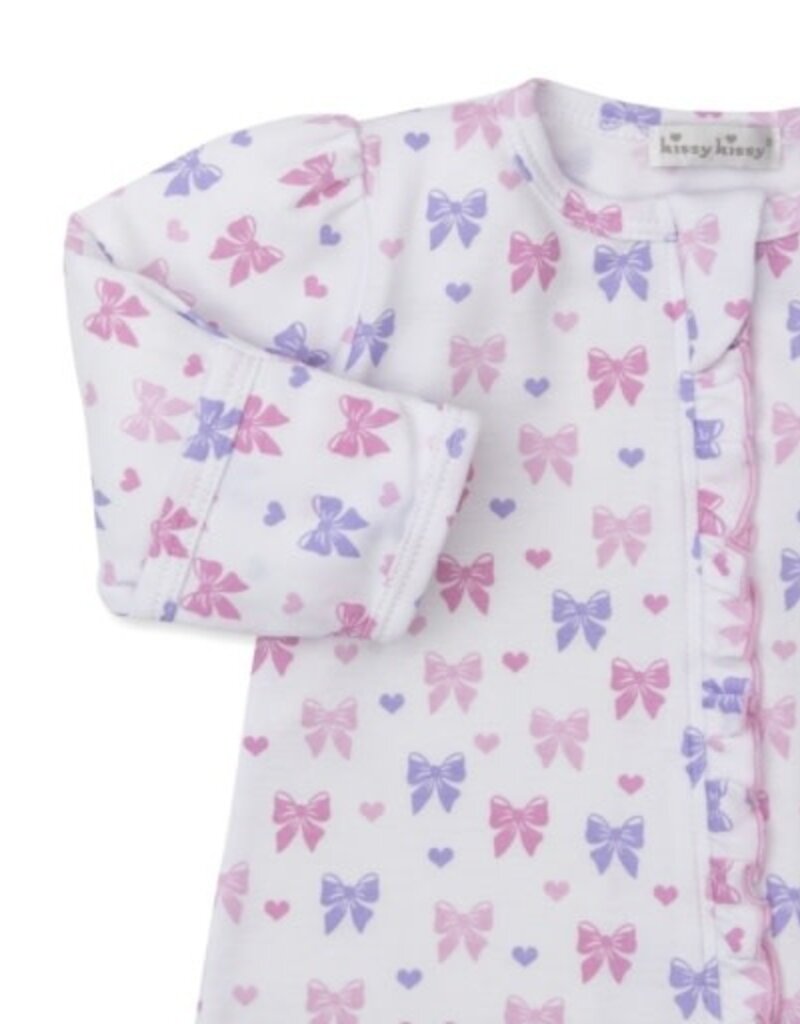 Kissy Kissy Billowy Bows Footie w/Zip