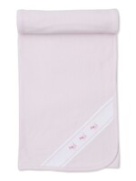 Kissy Kissy Blanket Pink Stripe w/Dog Applique