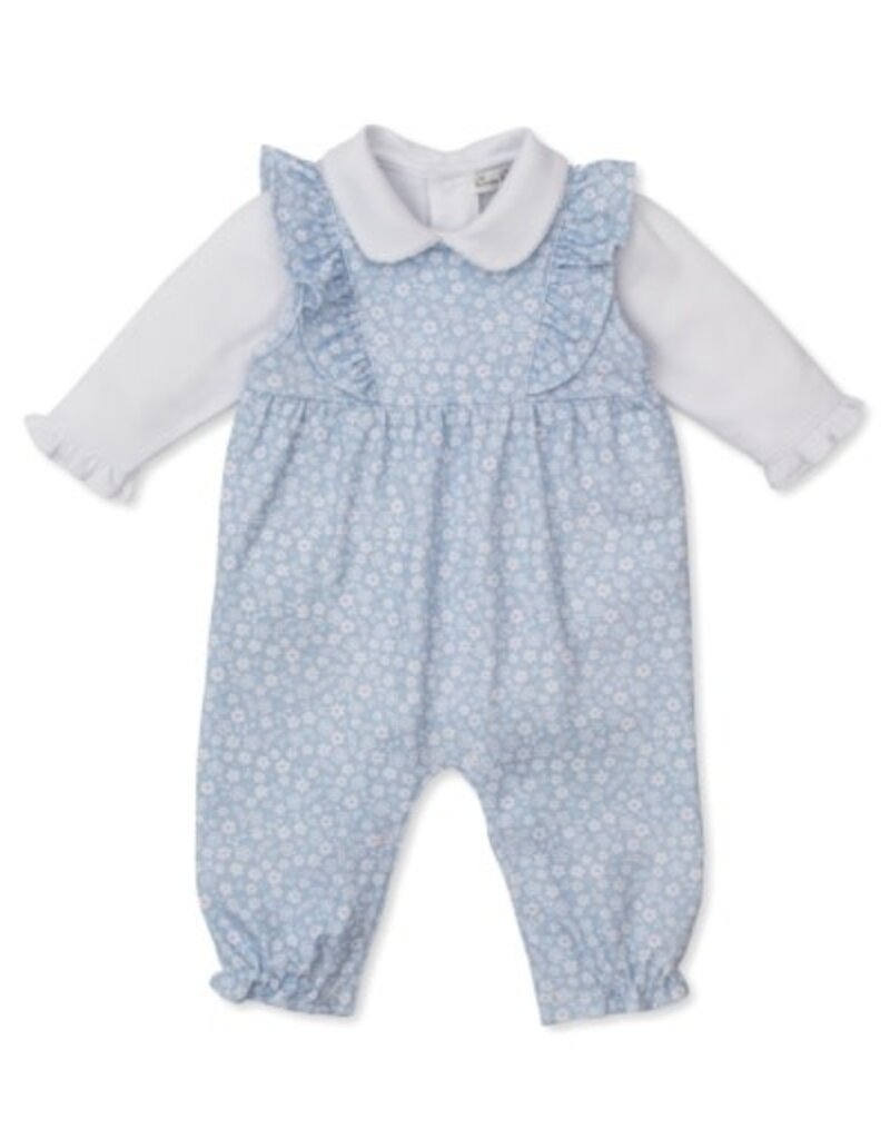Kissy Kissy Fall in Bloom Overall  Set Lt Blue