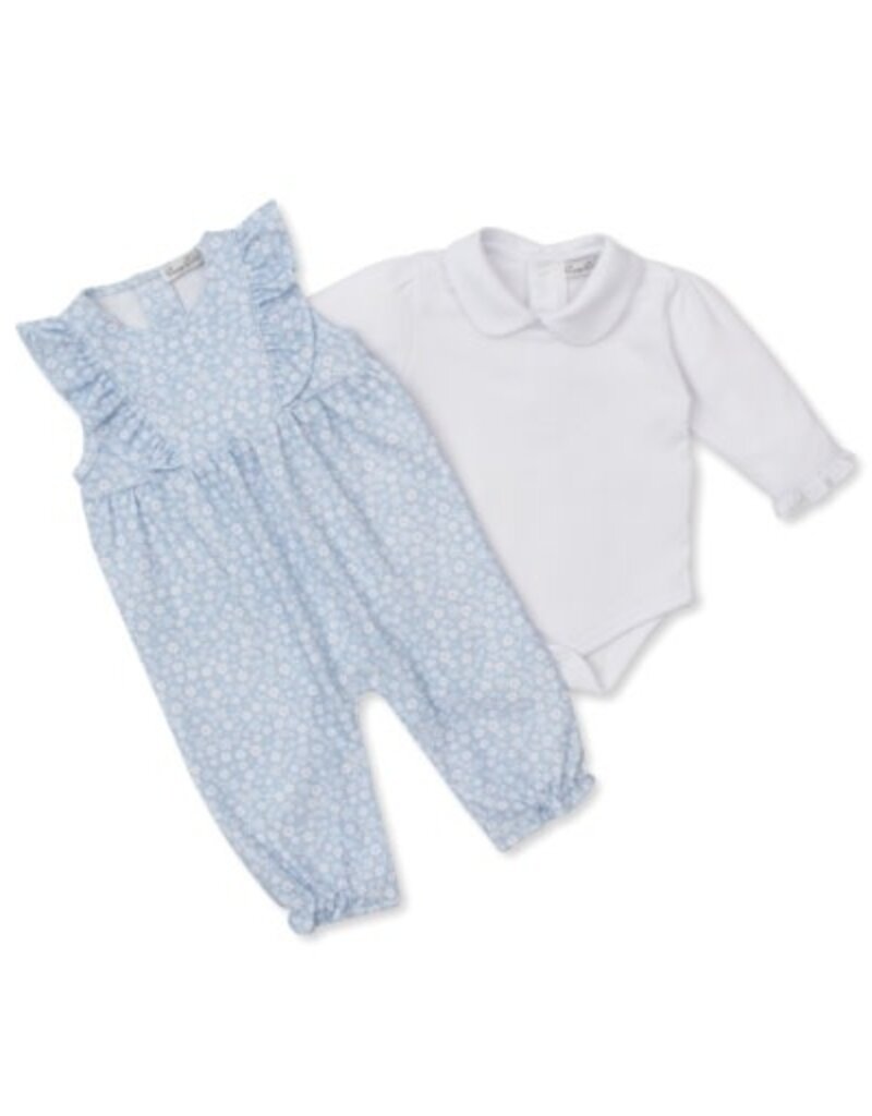 Kissy Kissy Fall in Bloom Overall  Set Lt Blue