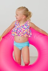 RuffleButts Flounce Bikini Vibrant Neon