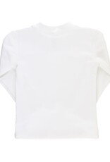 RuffleButts Long Sleeve Rash Guard White